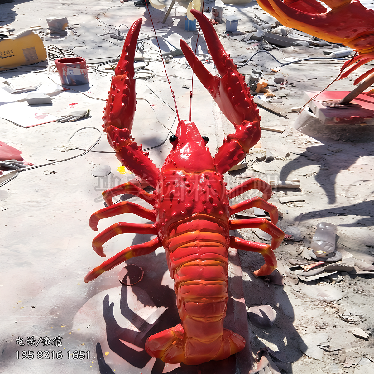 玻璃鋼仿真龍蝦雕塑