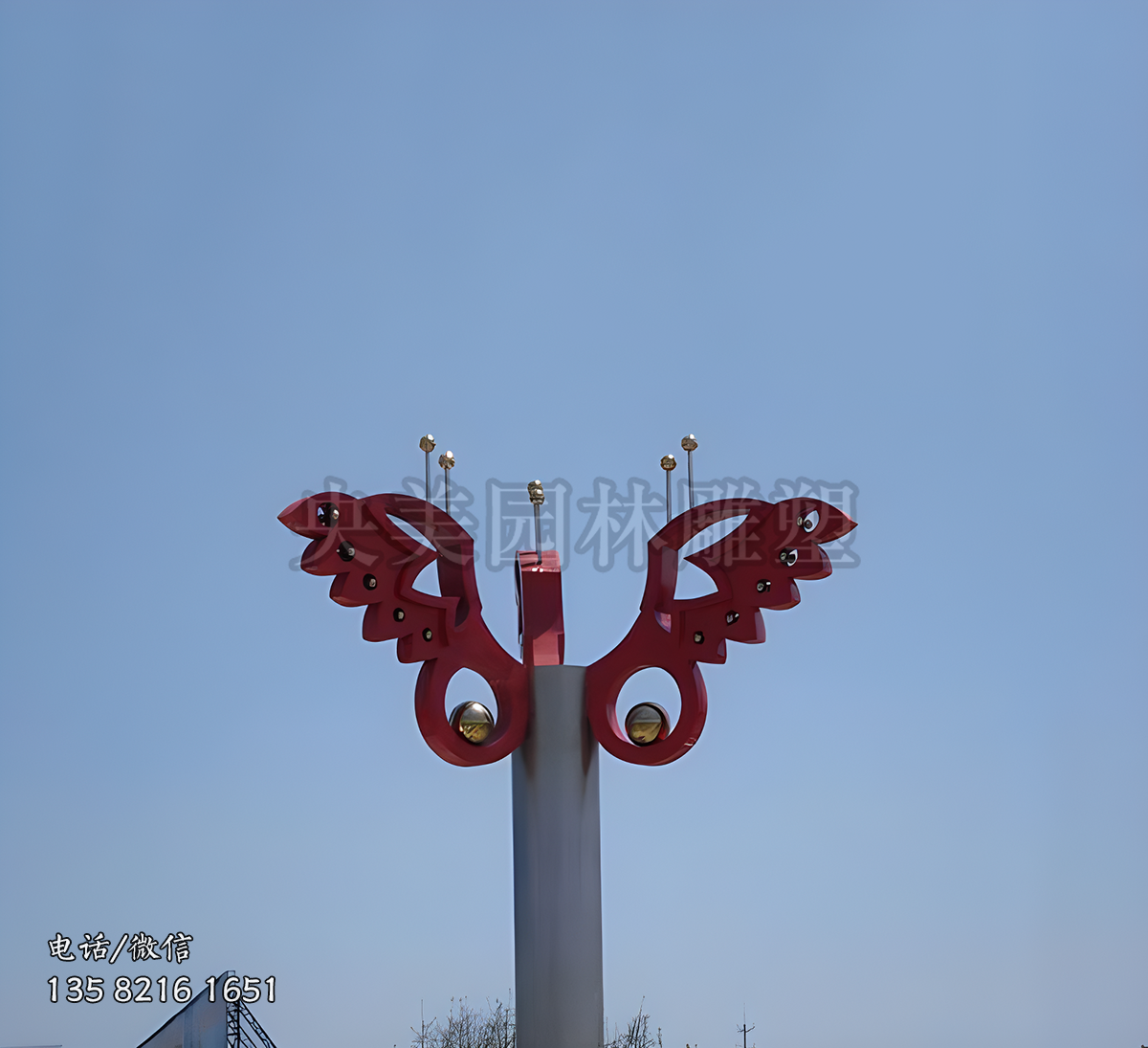 不銹鋼景觀蝴蝶造型雕塑