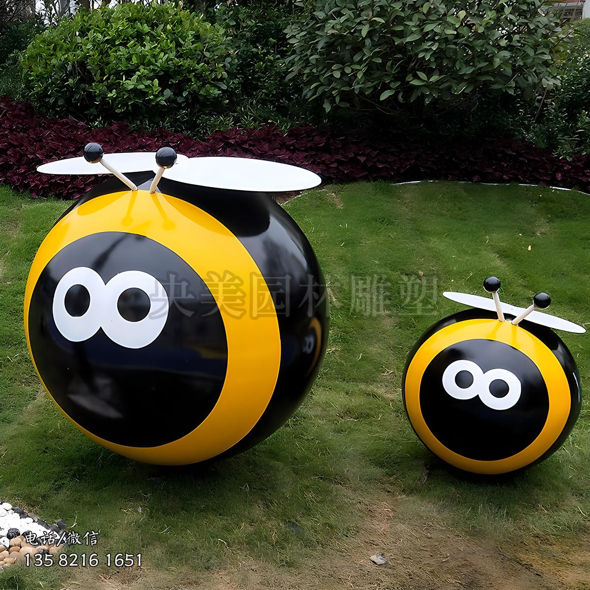 抽象可愛蜜蜂造型雕塑