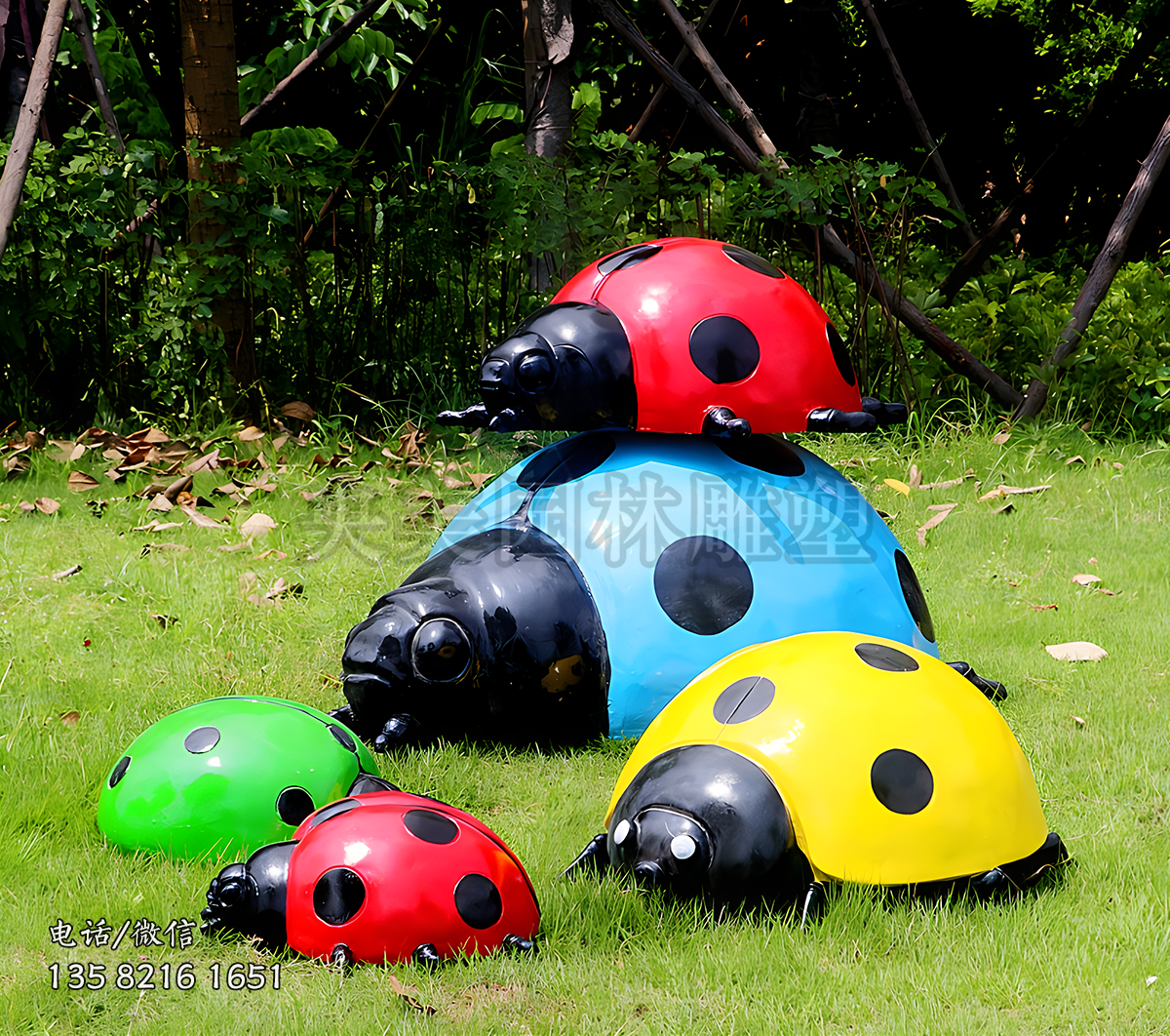 玻璃鋼七星瓢蟲雕塑