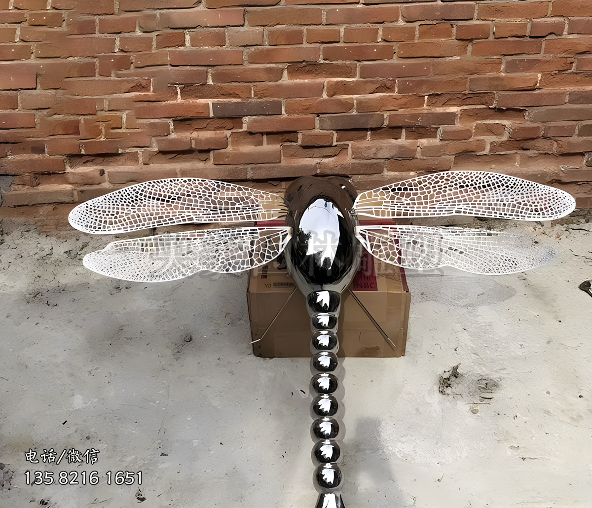 鏡面不銹鋼蜻蜓雕塑