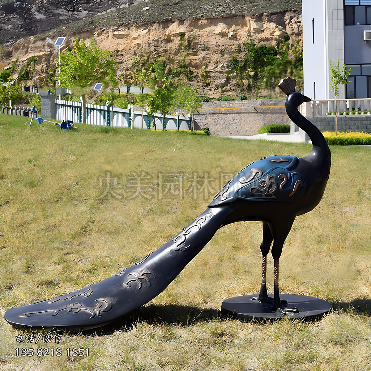 銅雕孔雀鑄銅雕塑