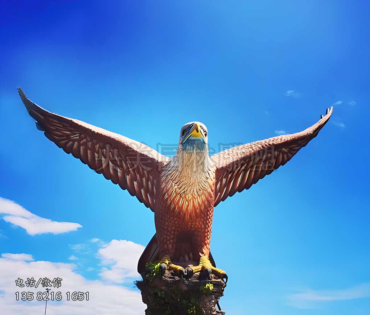 玻璃鋼仿真老鷹雕塑