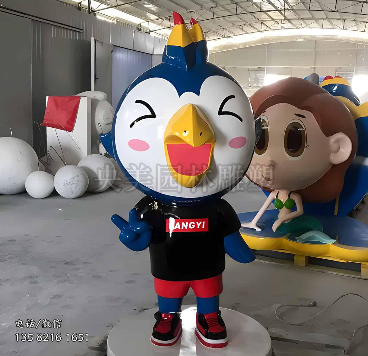 小鳥公仔卡通動(dòng)物雕塑