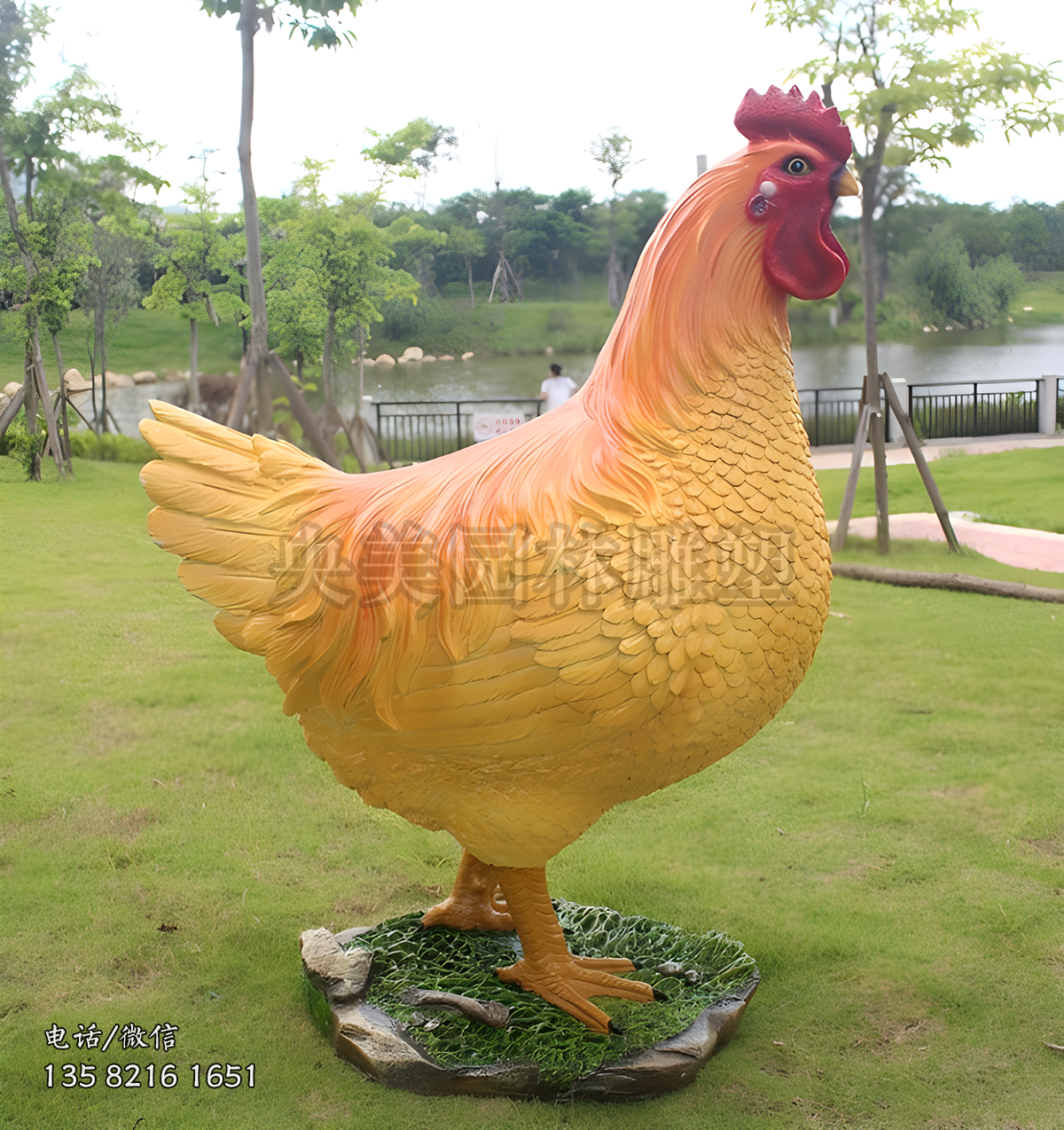 仿真母雞玻璃鋼雕塑
