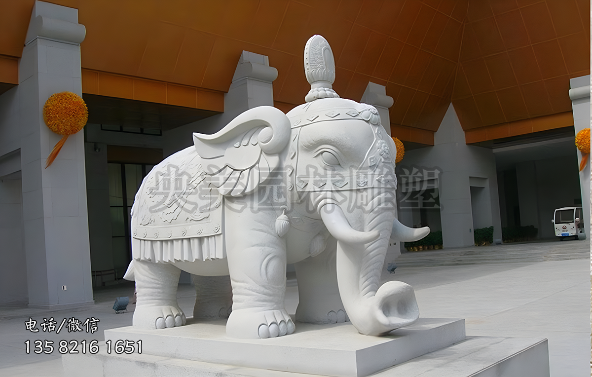 仿古石雕大象