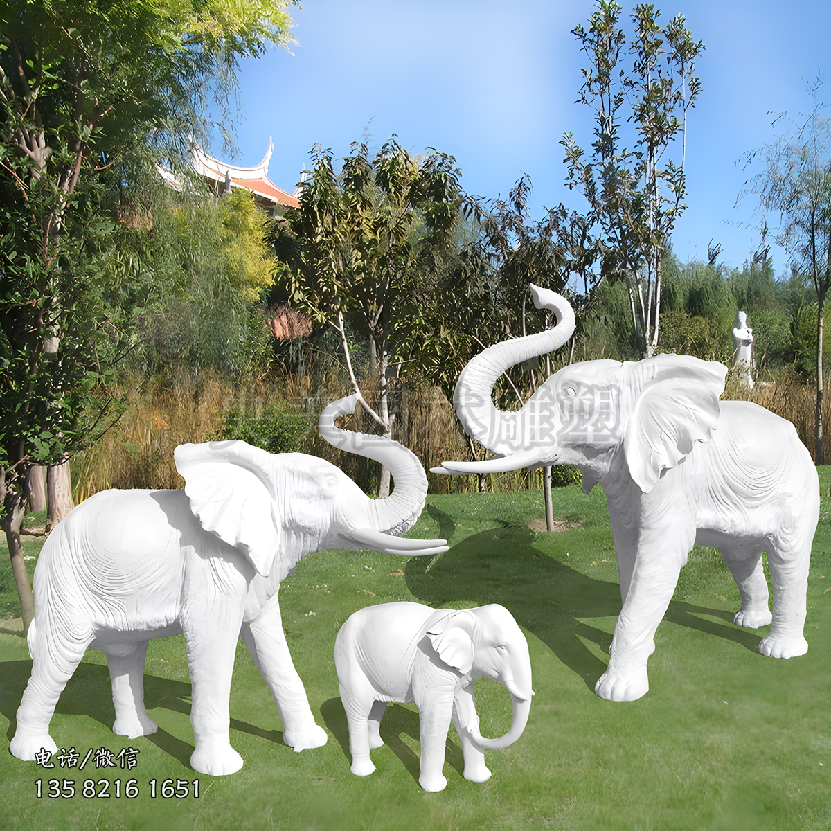 仿真大象石雕