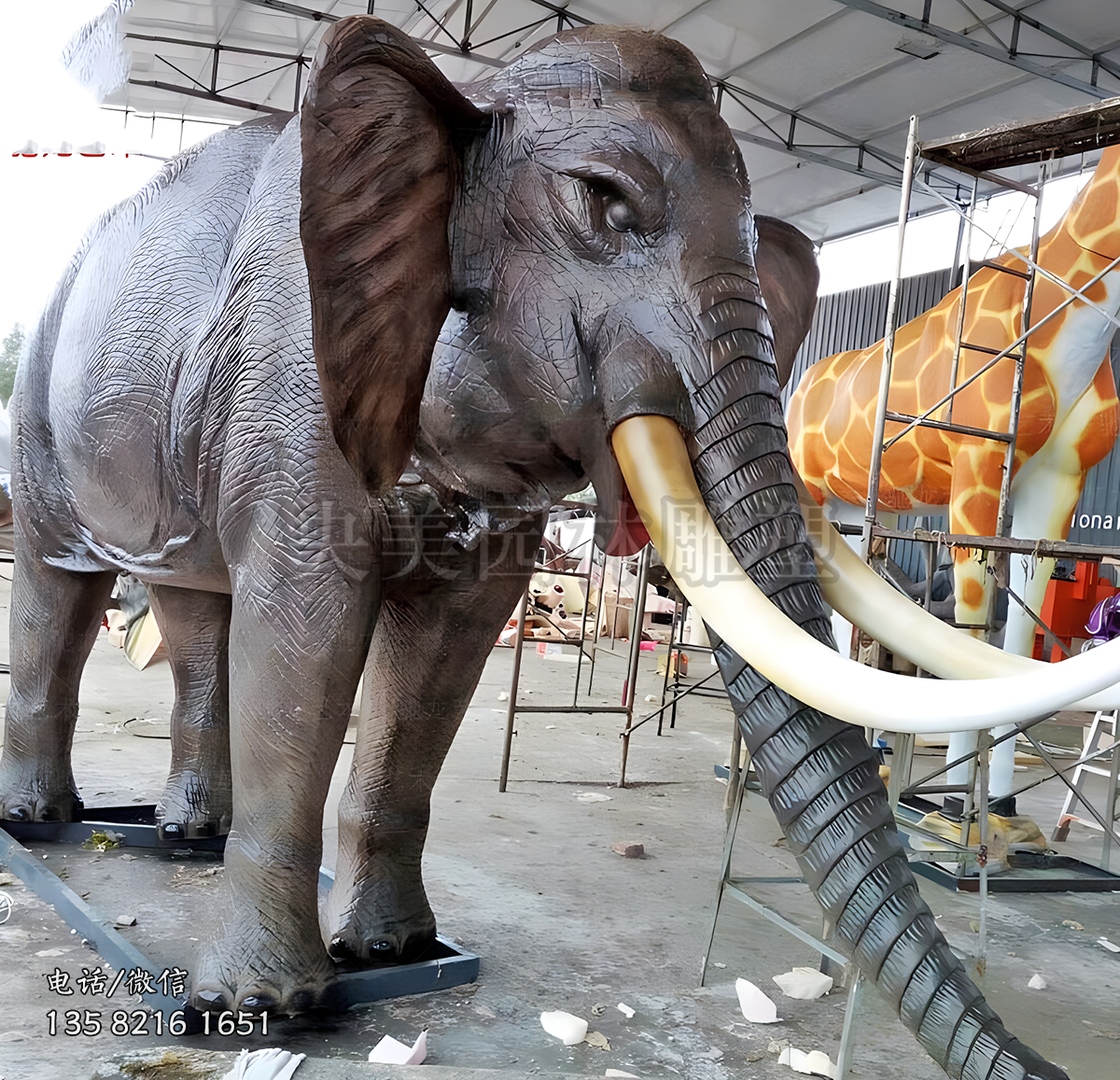 公園景區(qū)仿真動物景觀大象雕塑、