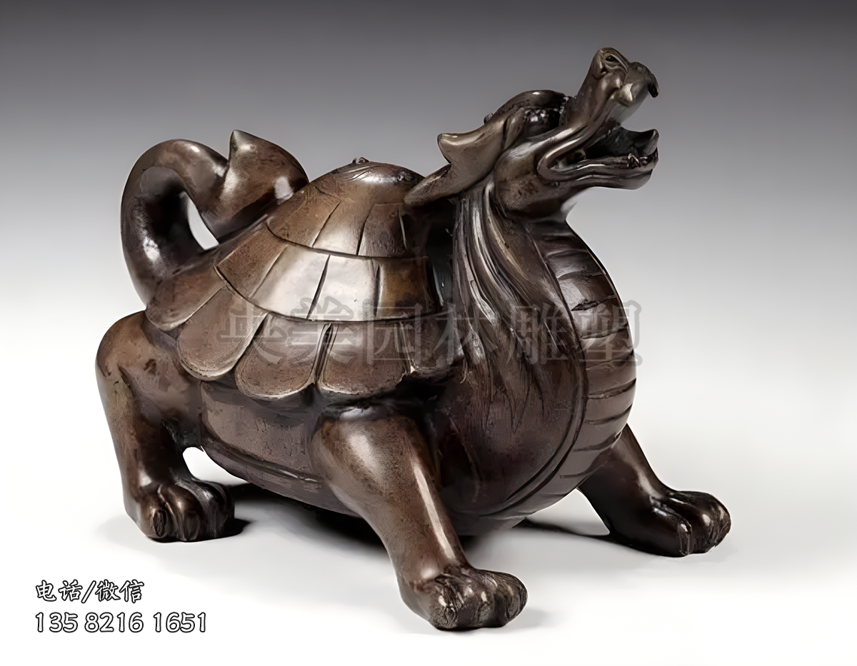 仿古造型龍龜銅雕