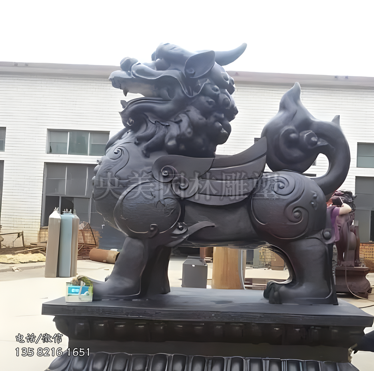 大門納福招財(cái)貔貅銅雕