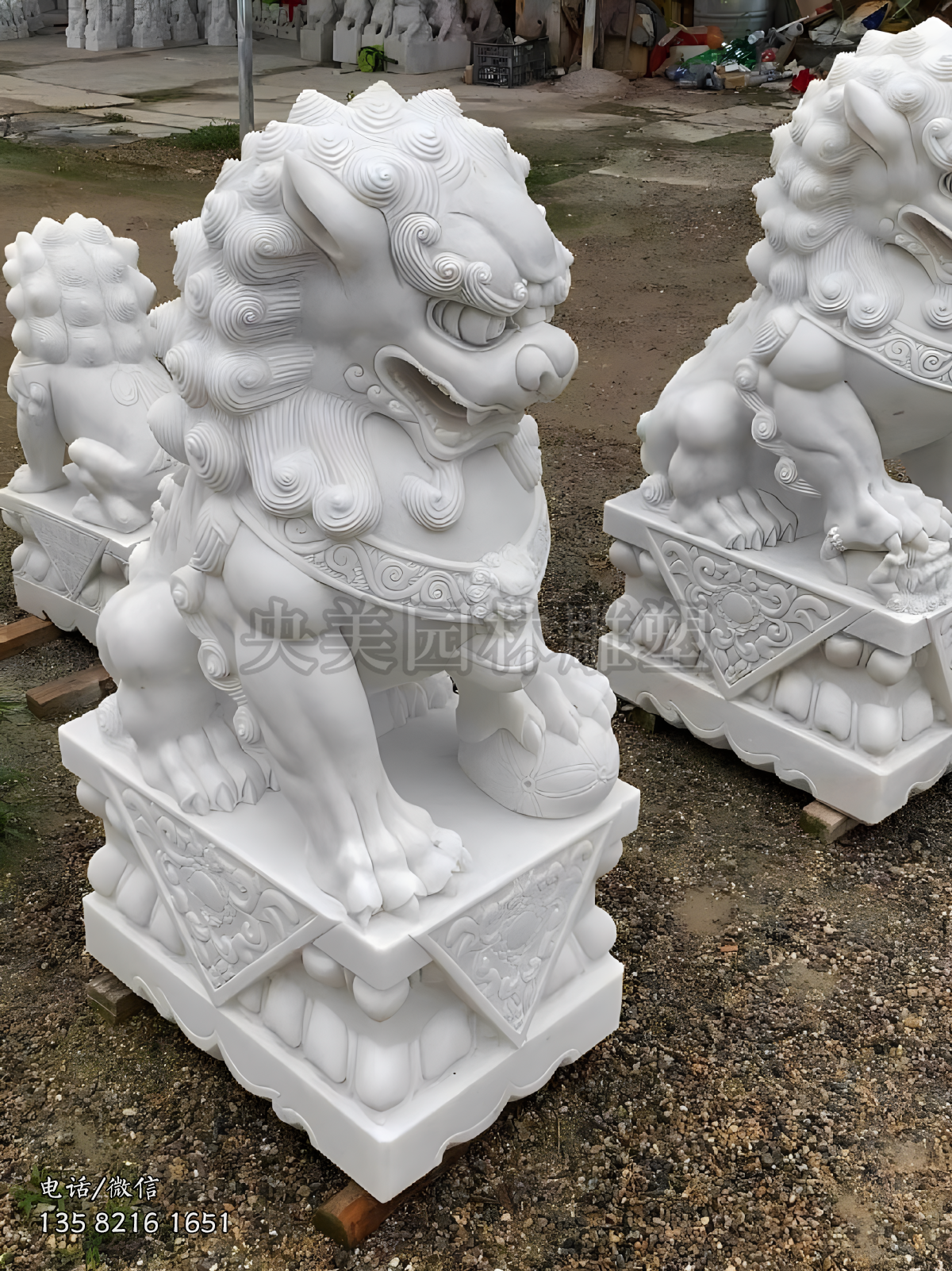 漢白玉天安門石獅子