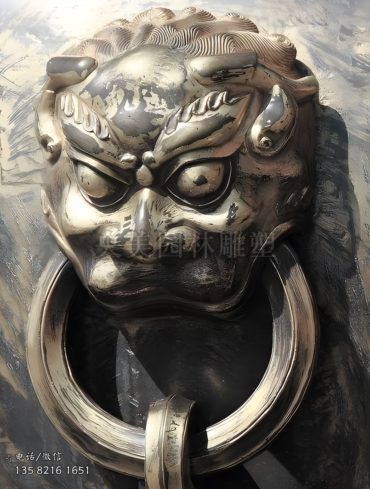 銅缸上的狴犴造型