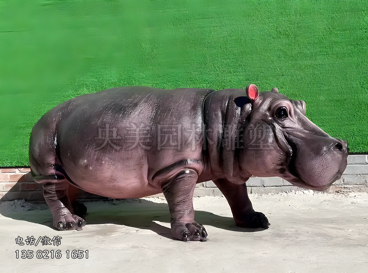 玻璃鋼仿真河馬仿真動物雕塑