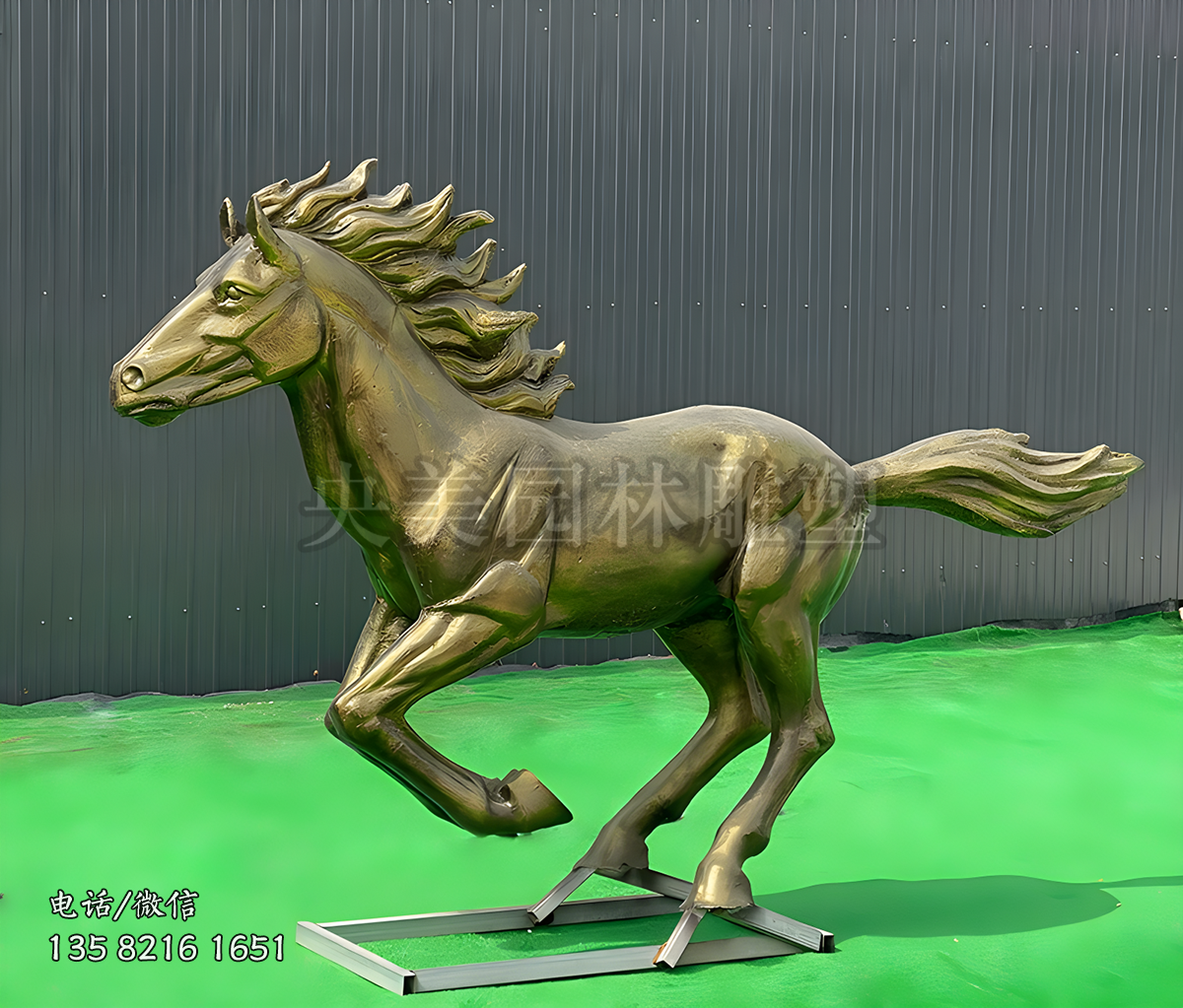 仿銅奔馬玻璃鋼雕塑