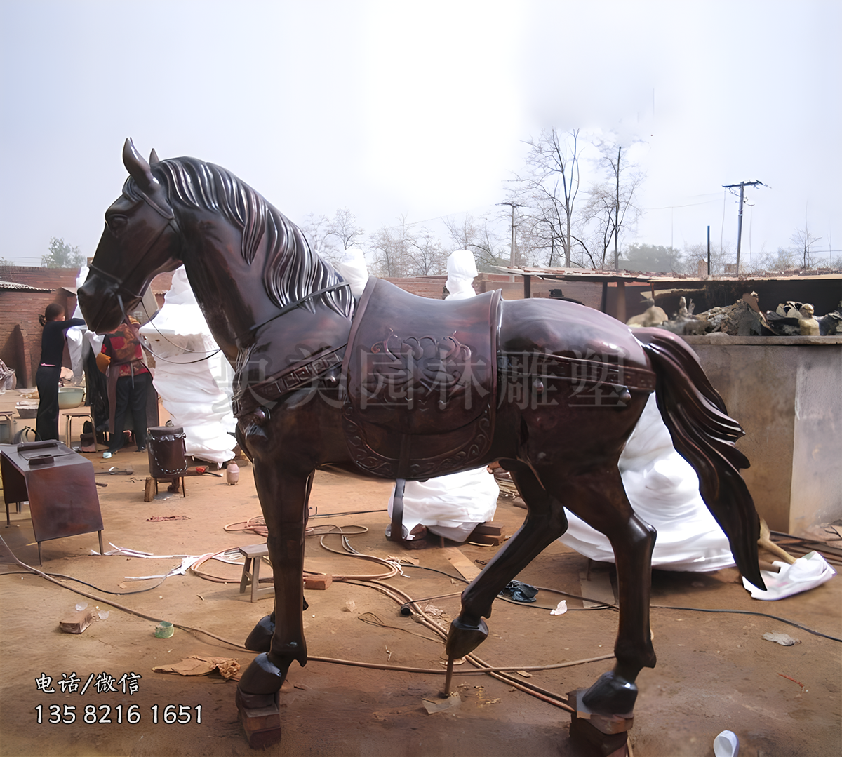 銅雕馬兒雕塑