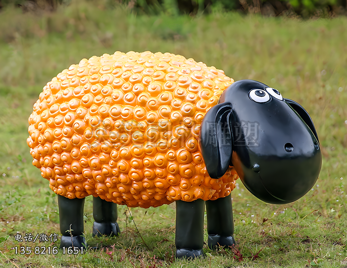 不銹鋼鍛造肖恩羊雕塑