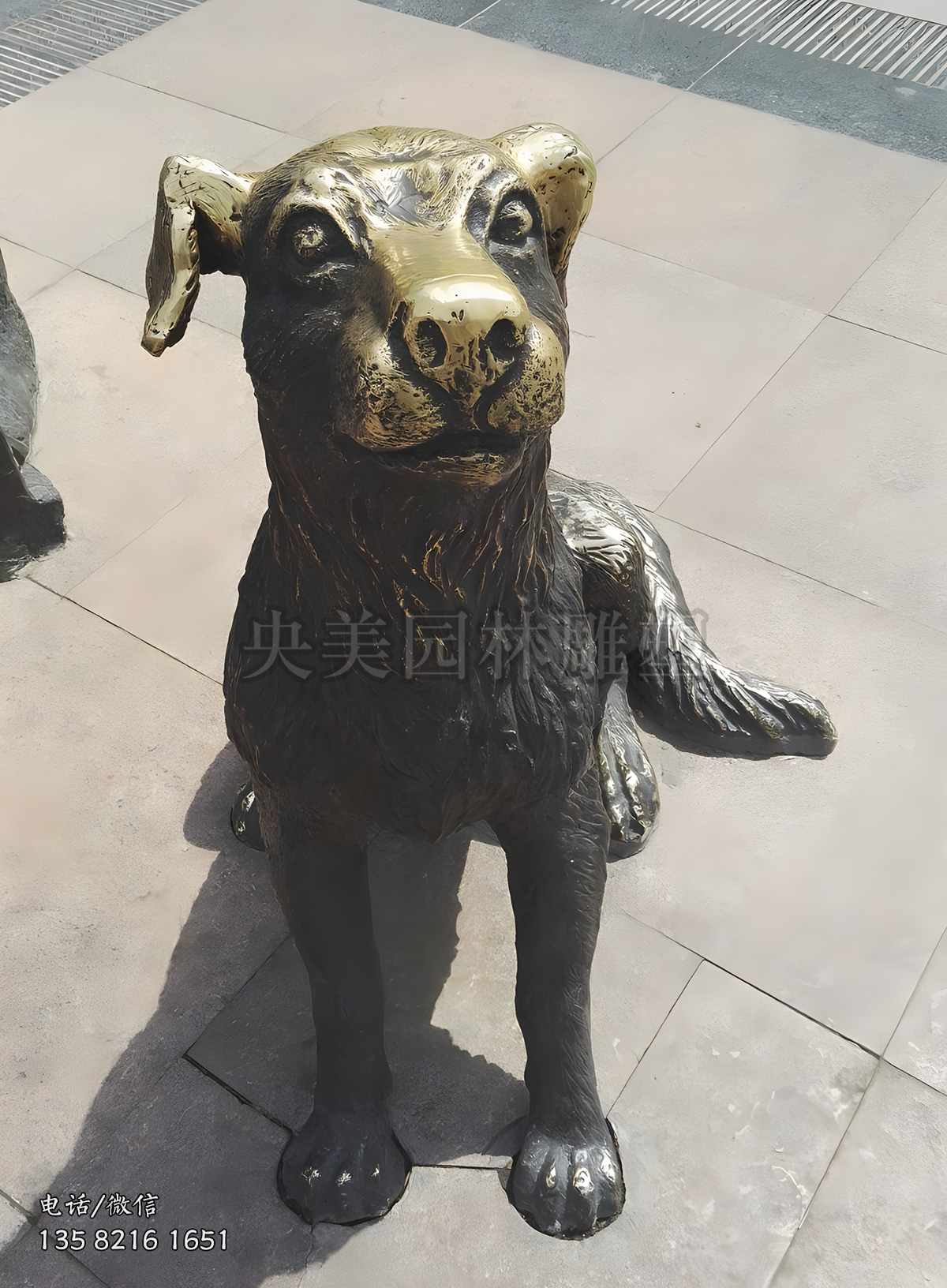 純銅鑄造仿真狗雕塑