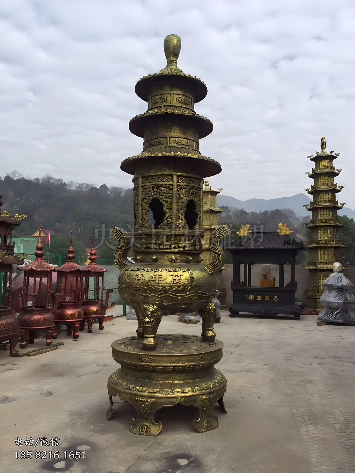 鑄銅鑄造焚香爐