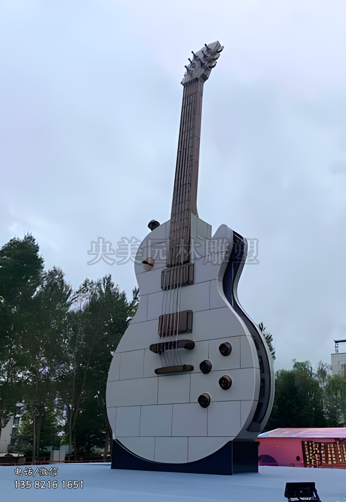 玻璃鋼仿真吉他景觀雕塑