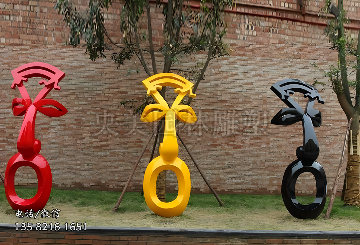 不銹鋼抽象臉譜造型雕塑