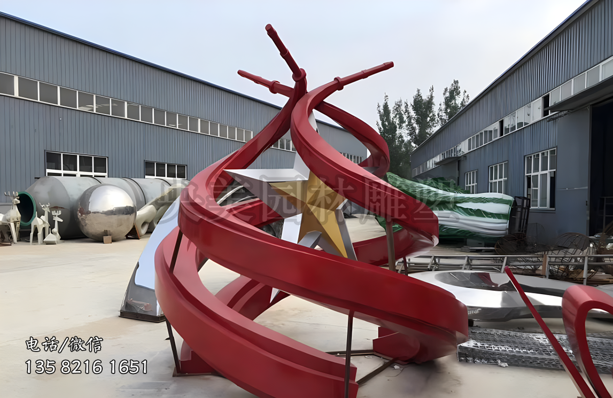 五角星不銹鋼景觀雕塑