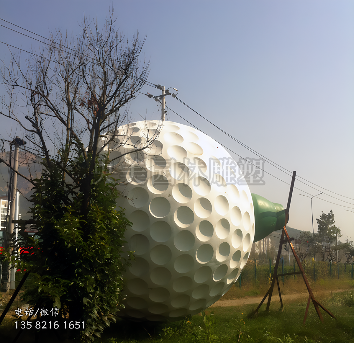 球場巨型高爾夫球景觀雕塑