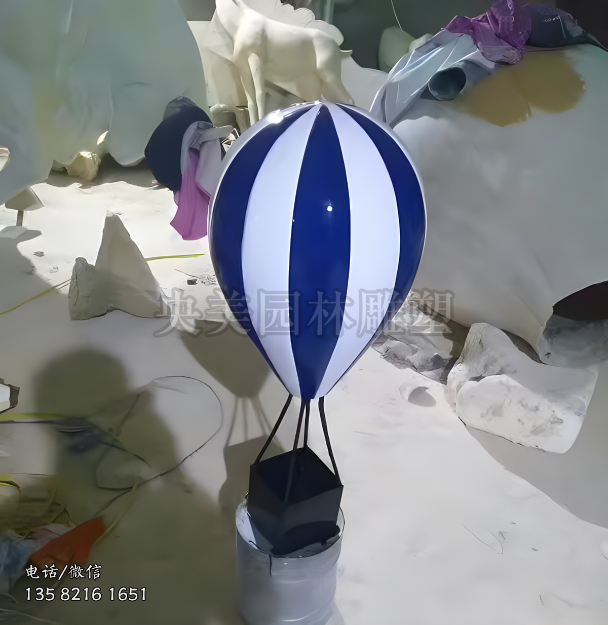 熱氣球不銹鋼雕塑擺件